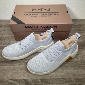 NEW Skechers Mark Nason Arch Fit A Linear Clemmie Sneakers Light Grey Size 8